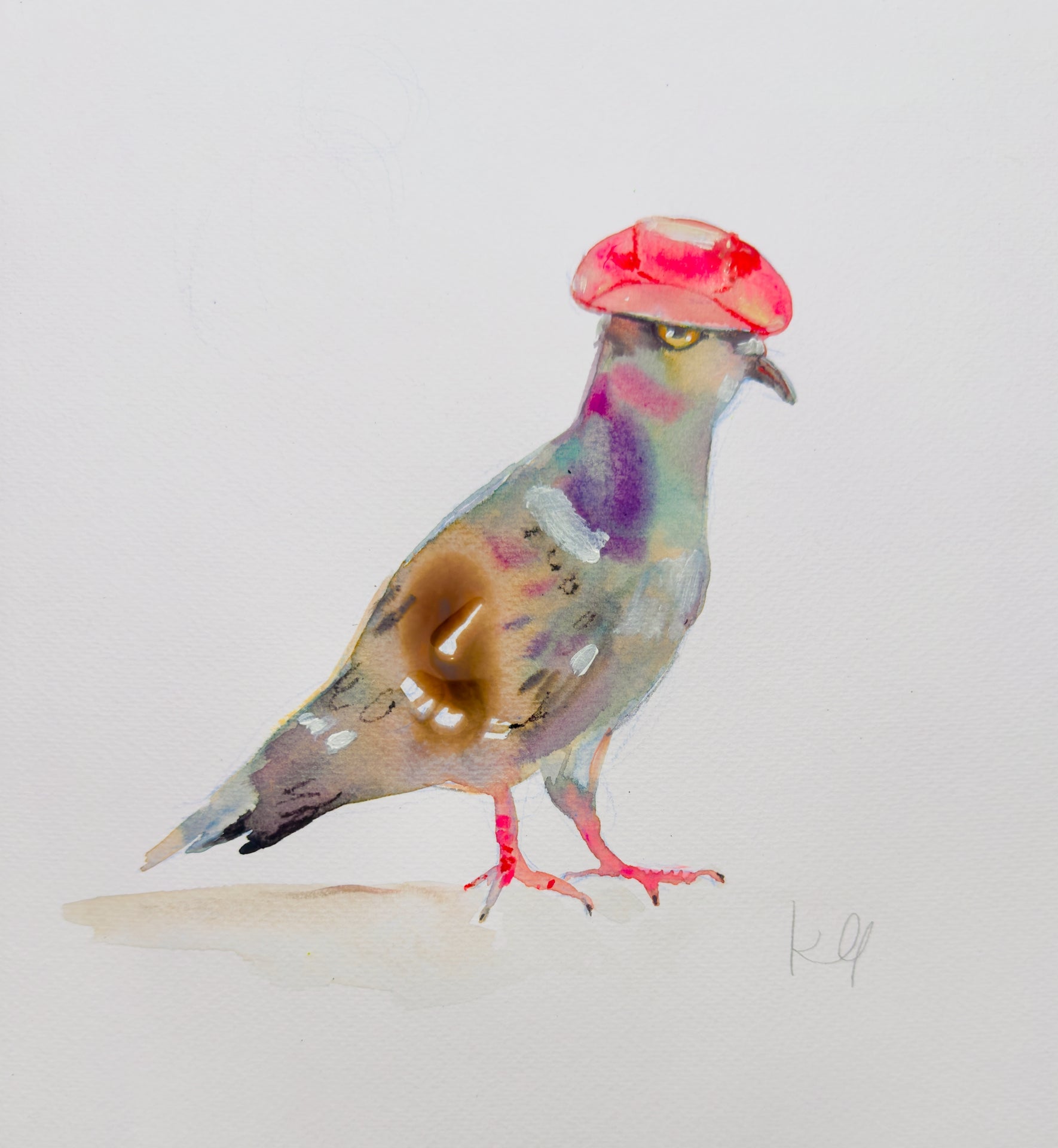 Cowboy Pigeon Print