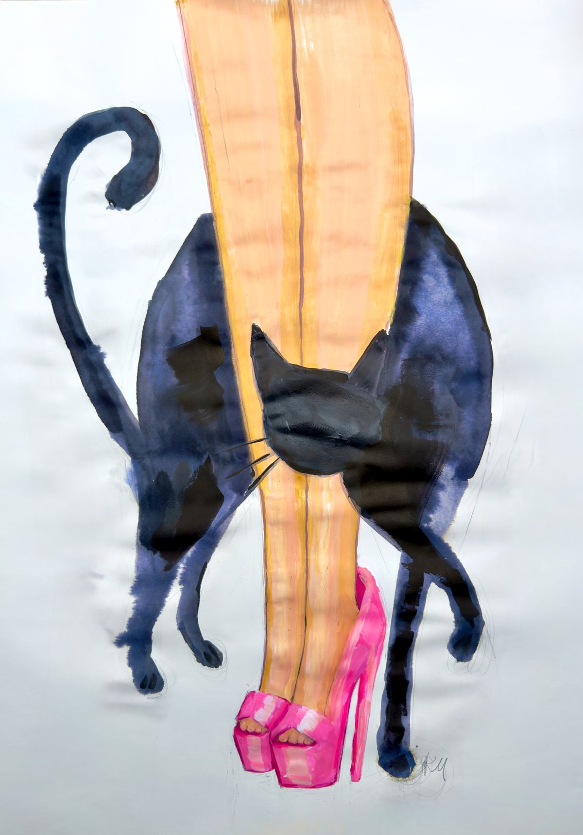 Barbie and Cat Print