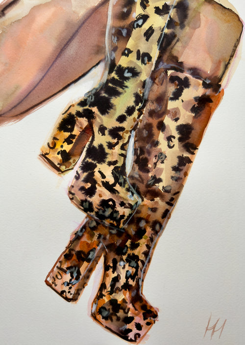 Leopard Boots Print