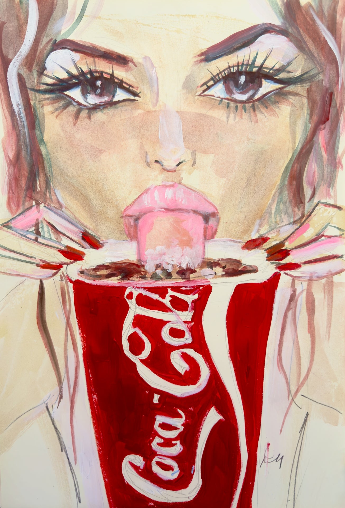Lick it Coke Print