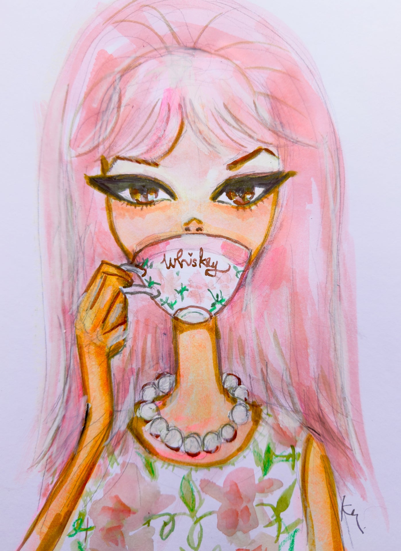 Shes Whiskey in a Teacup Print