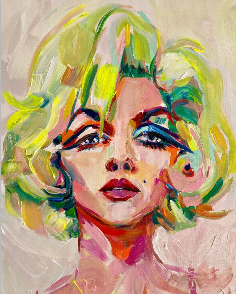 Bright Yellow Marilyn Print
