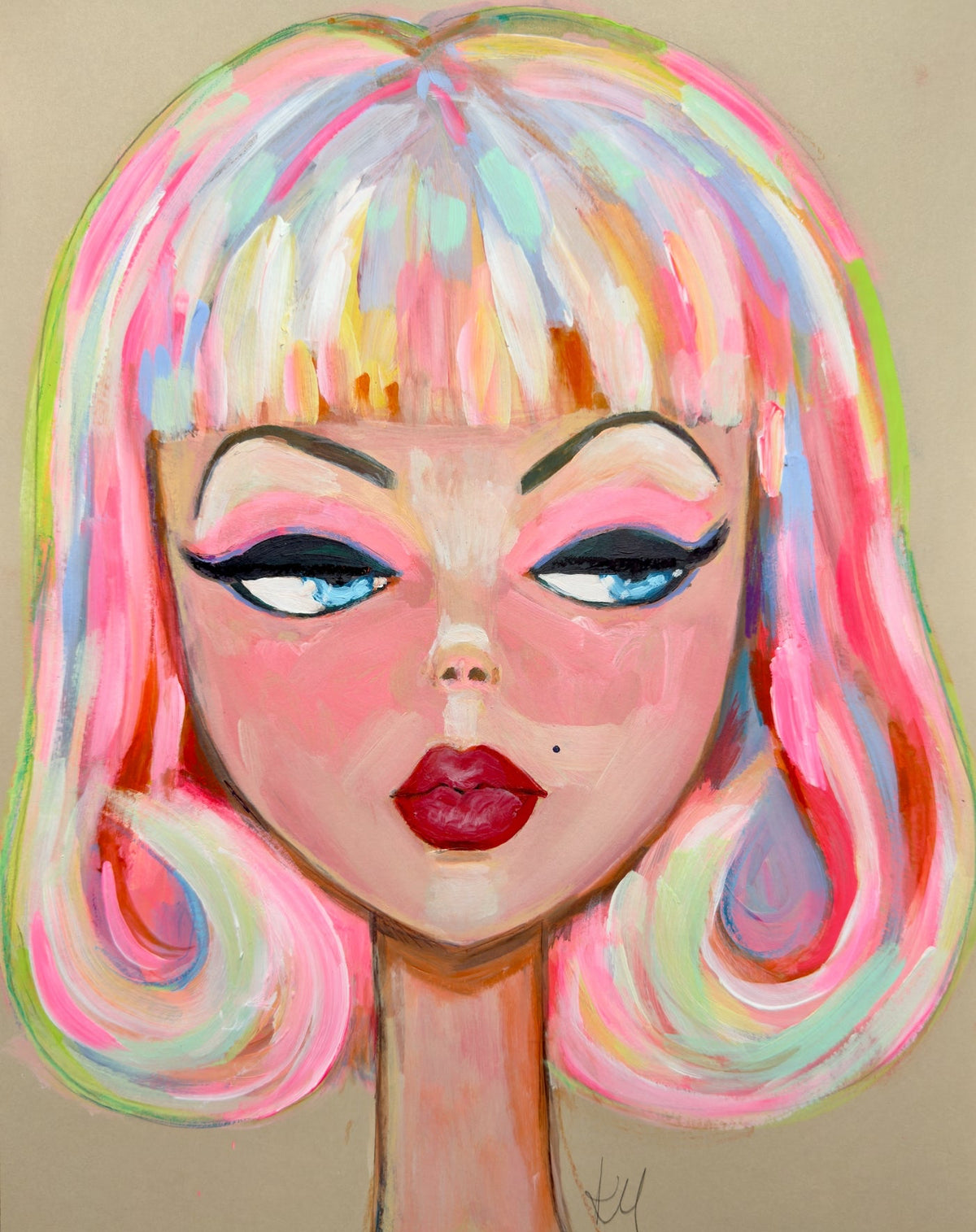 Rainbow Barbie Pink Print