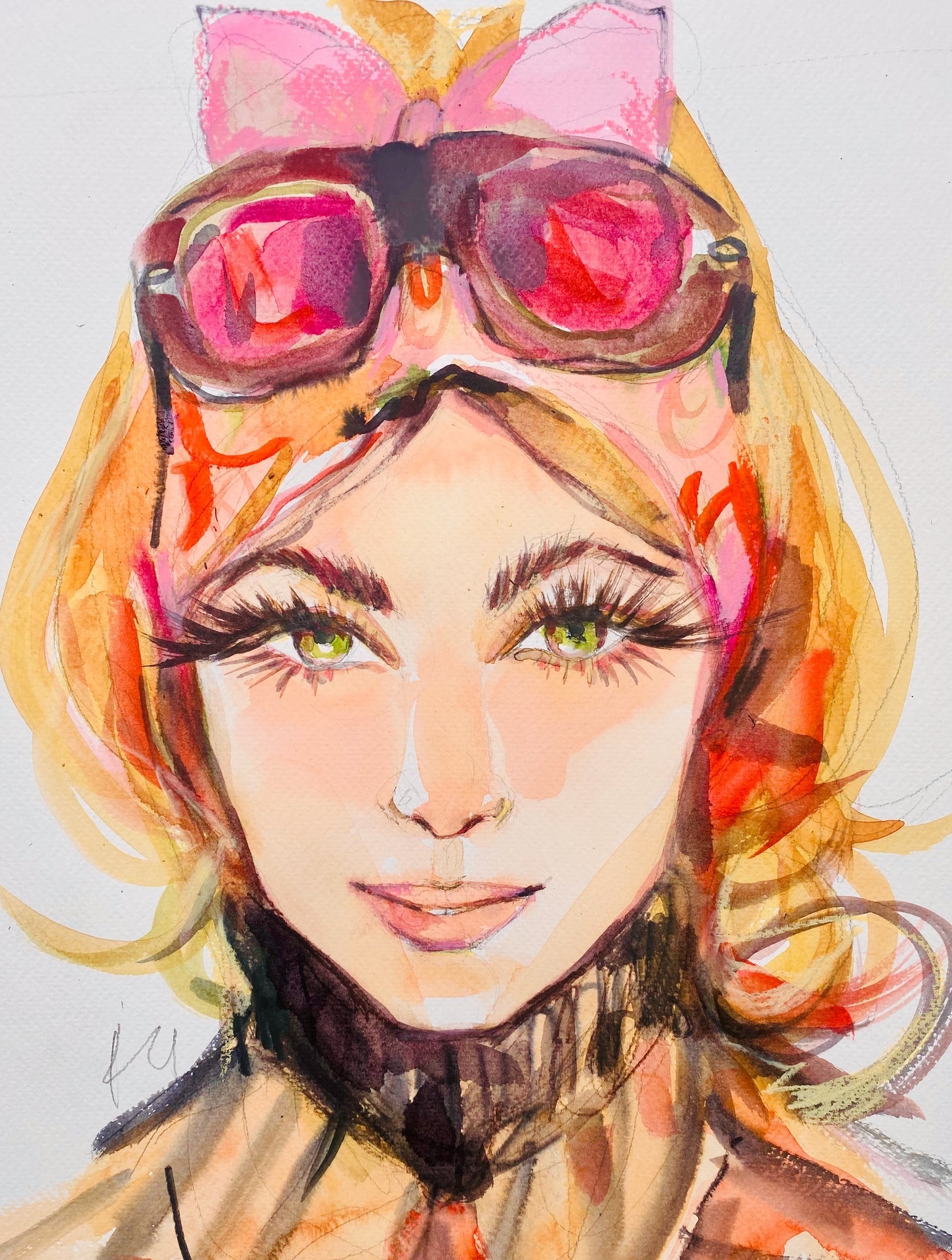 Sharon Tate Pink Bow Print