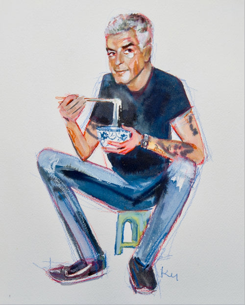 Bourdain Noodles Print