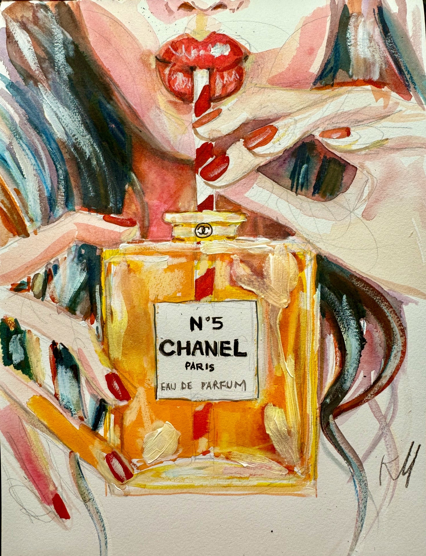 Sipping Chanel Print