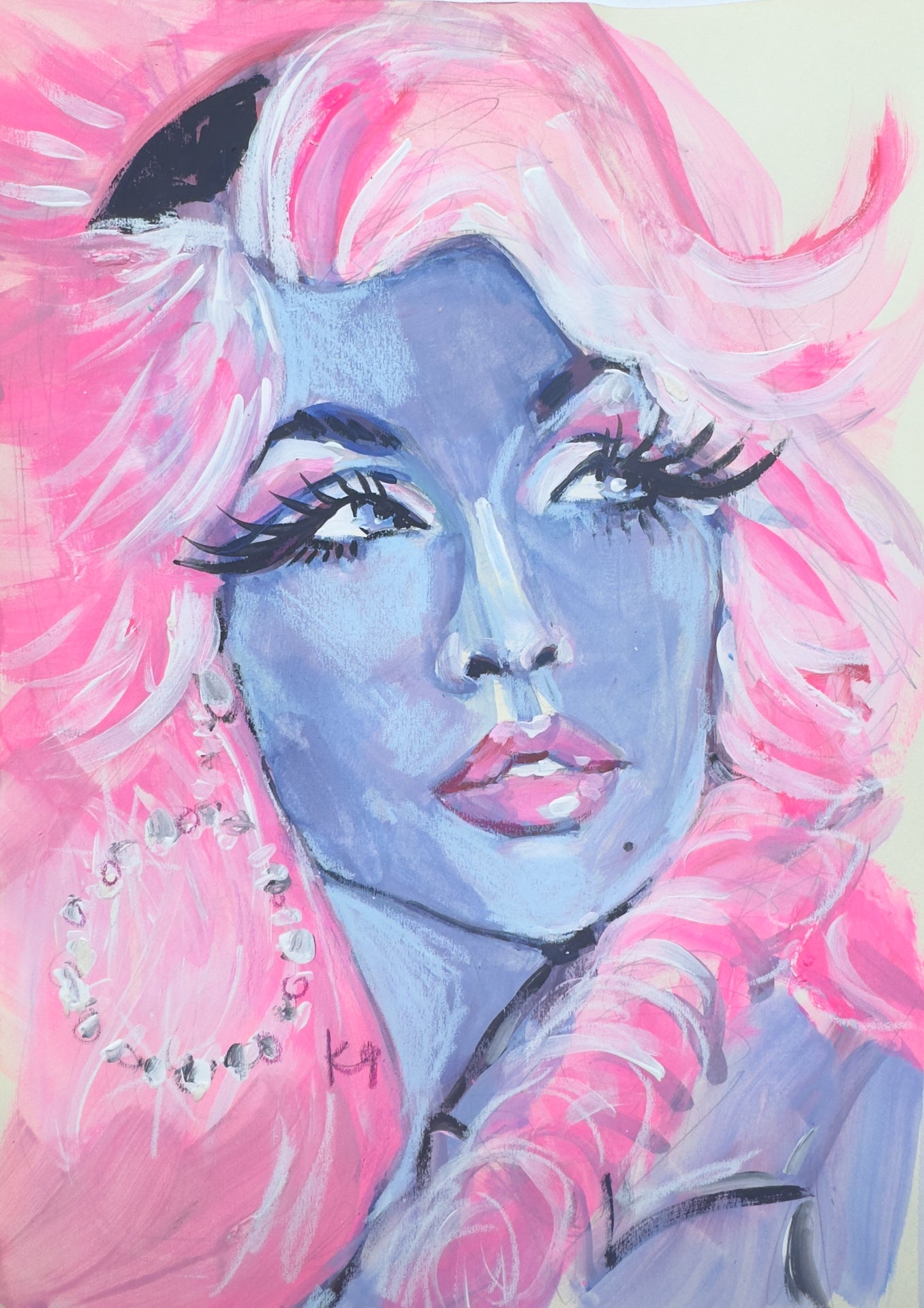Blue Dolly Print