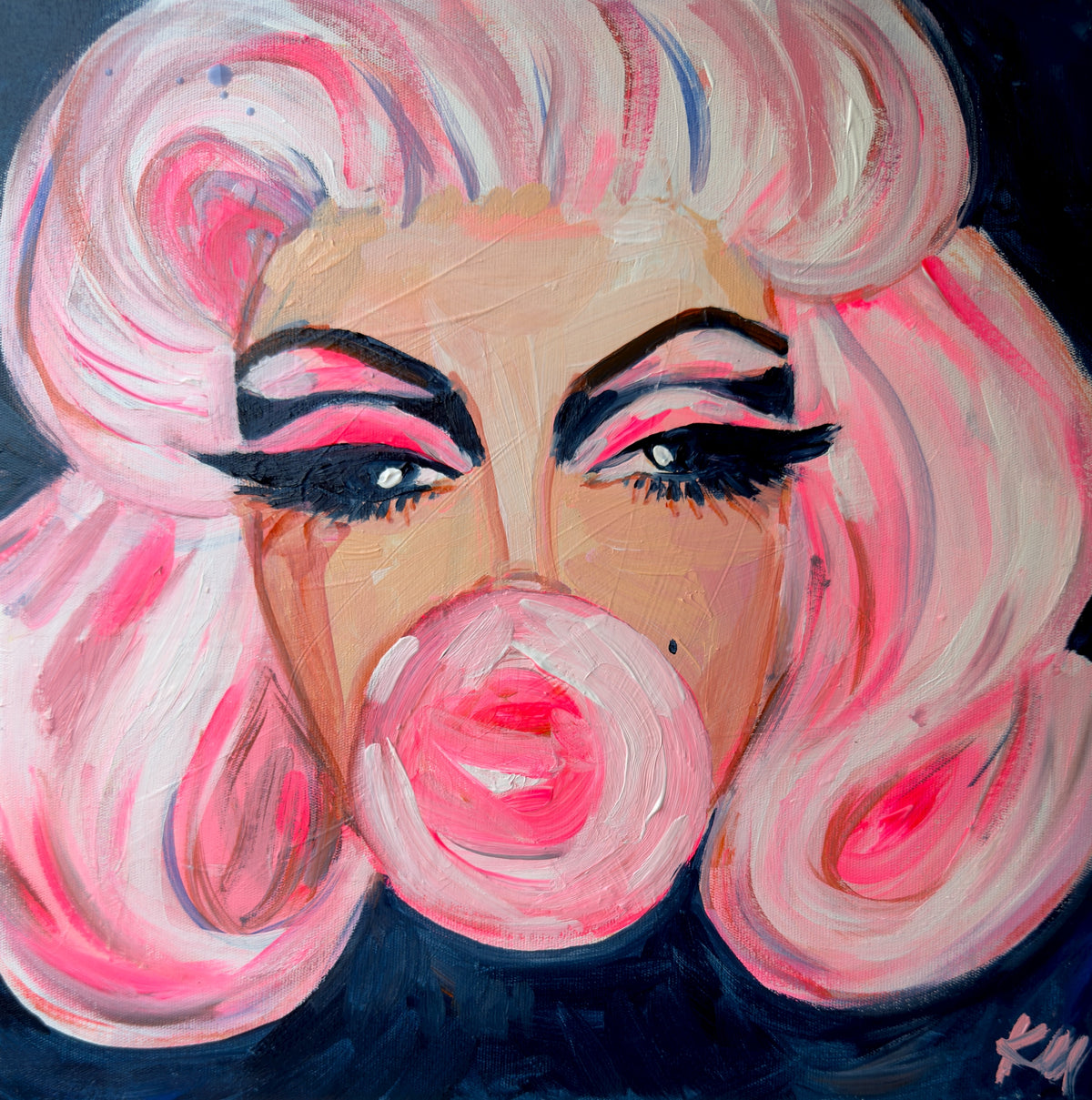 Navy Marilyn MUA Print