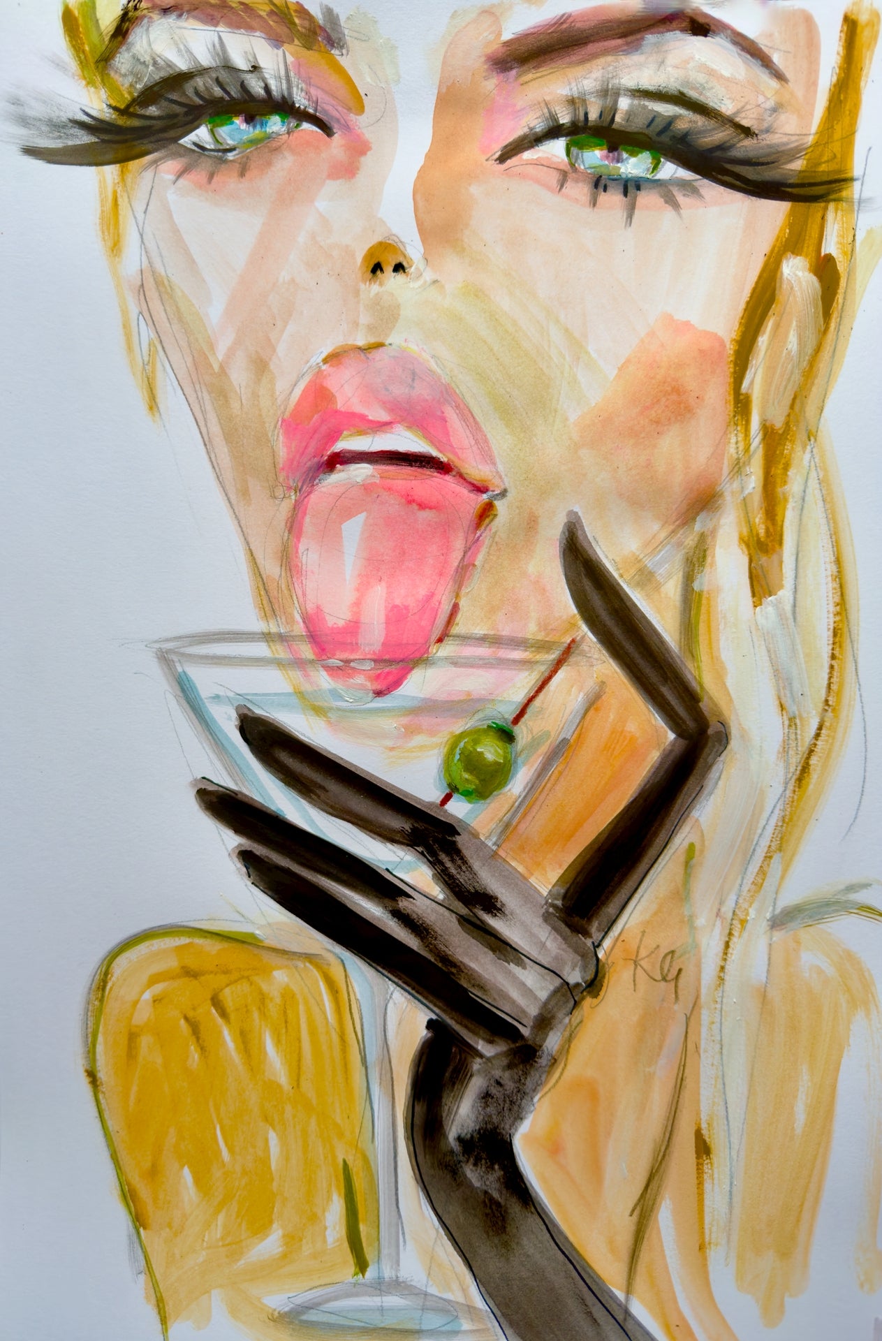 Martini Love Print