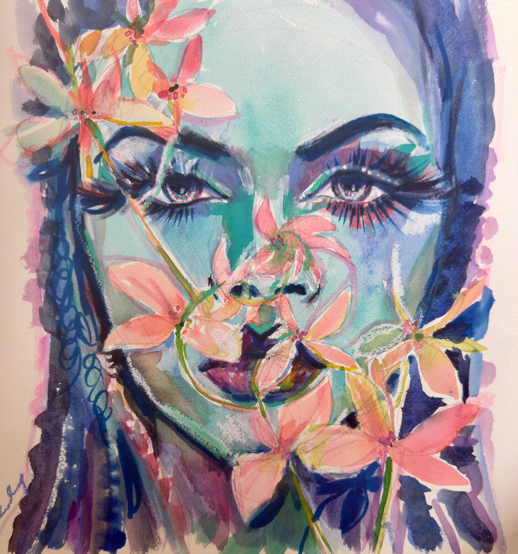 Rihanna Orchid Print