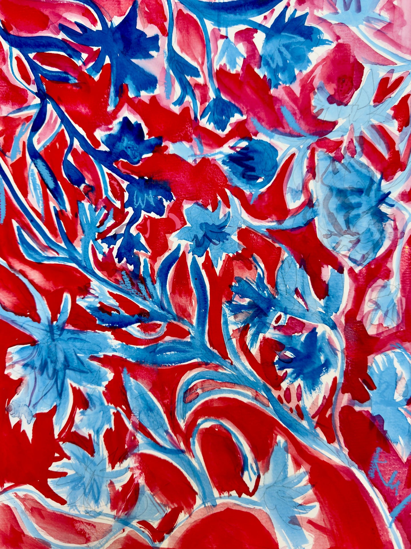 Crazy Roses Print
