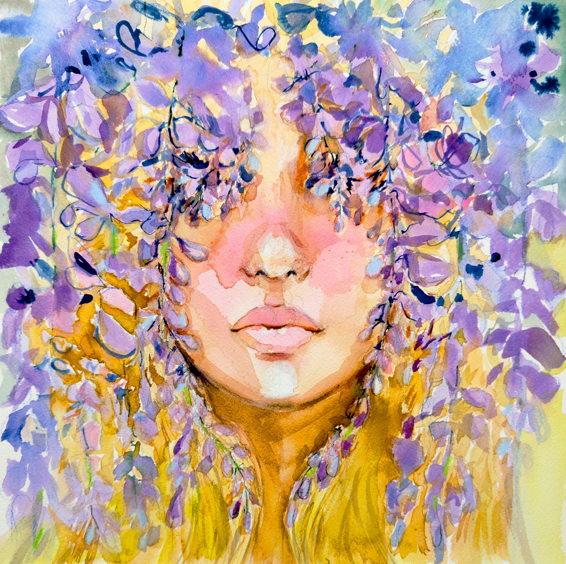 Flowerface Wisteria Print