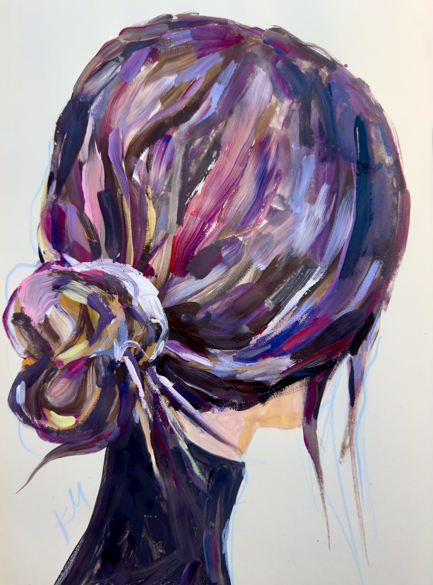 Fall Hair Dark Print