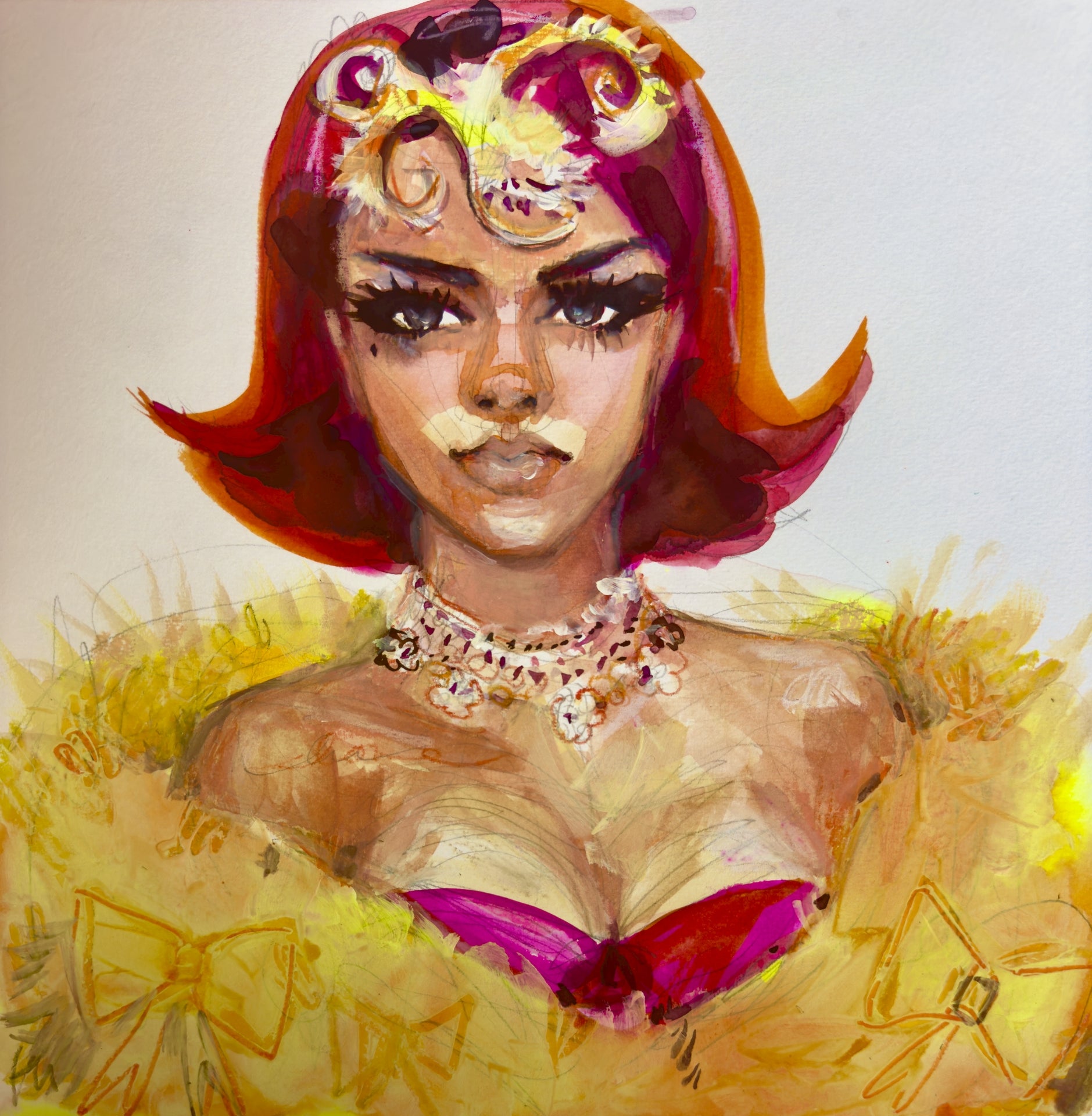 Rihanna Yellow Print