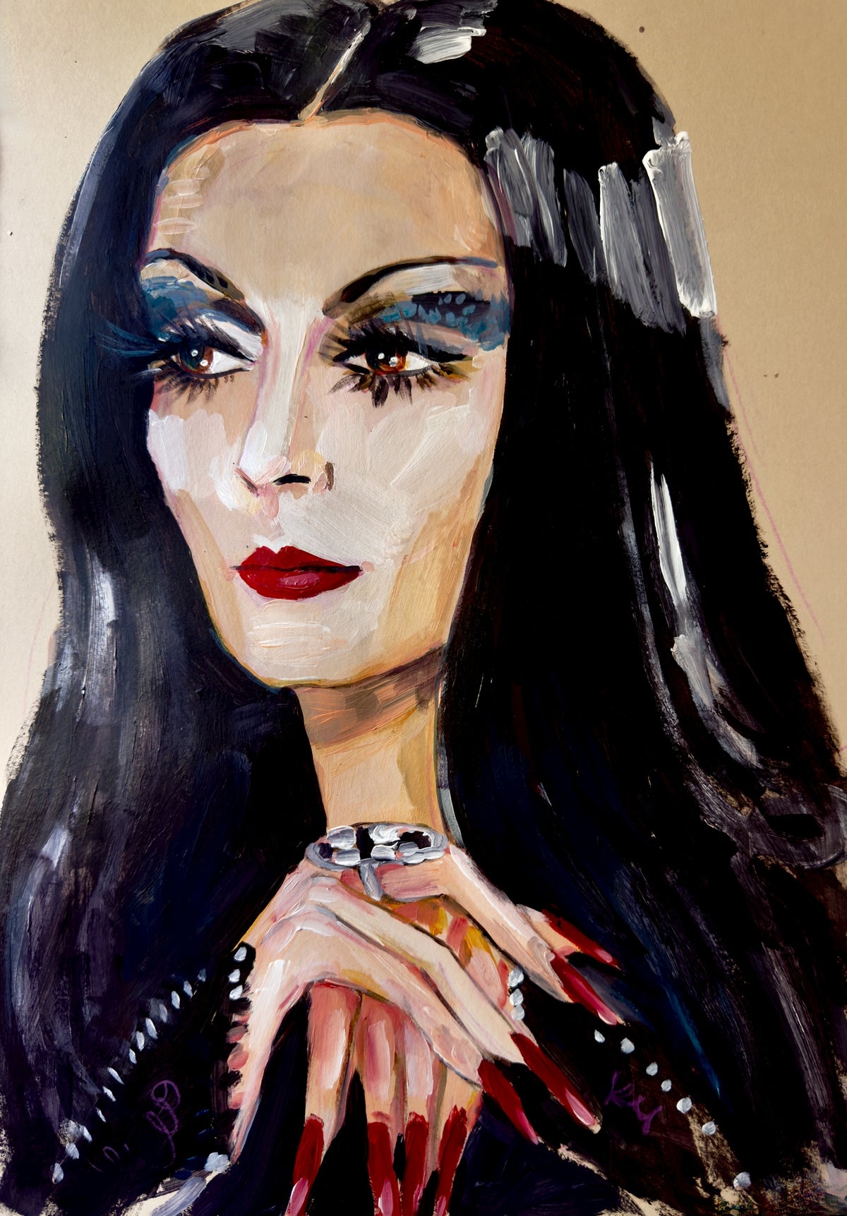 Morticia Glam Print