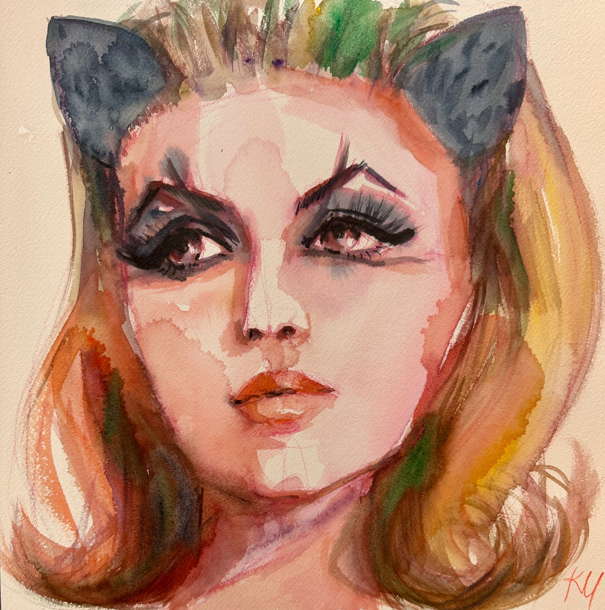 Retro Catwoman Print