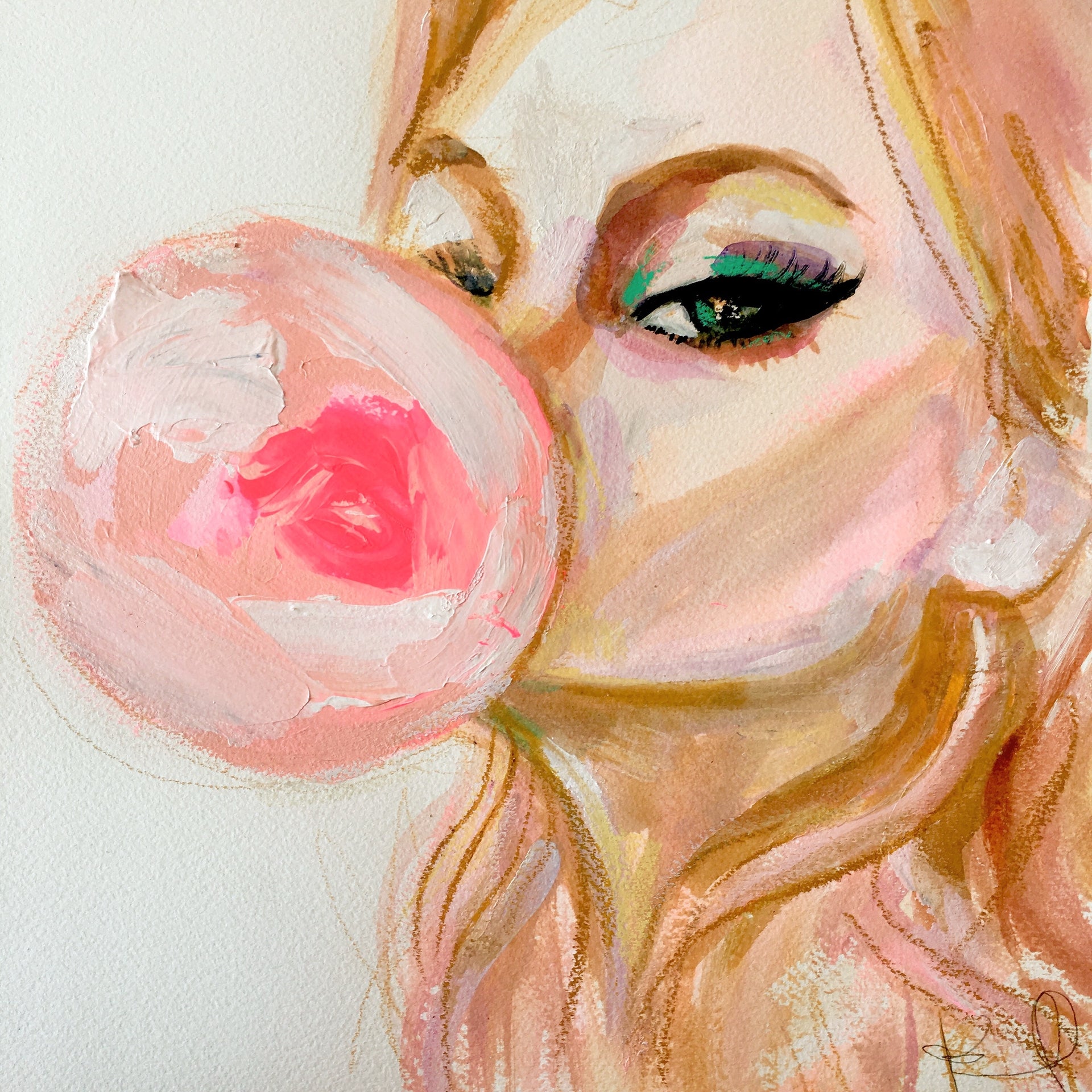 Kate Moss Big Bubble Print