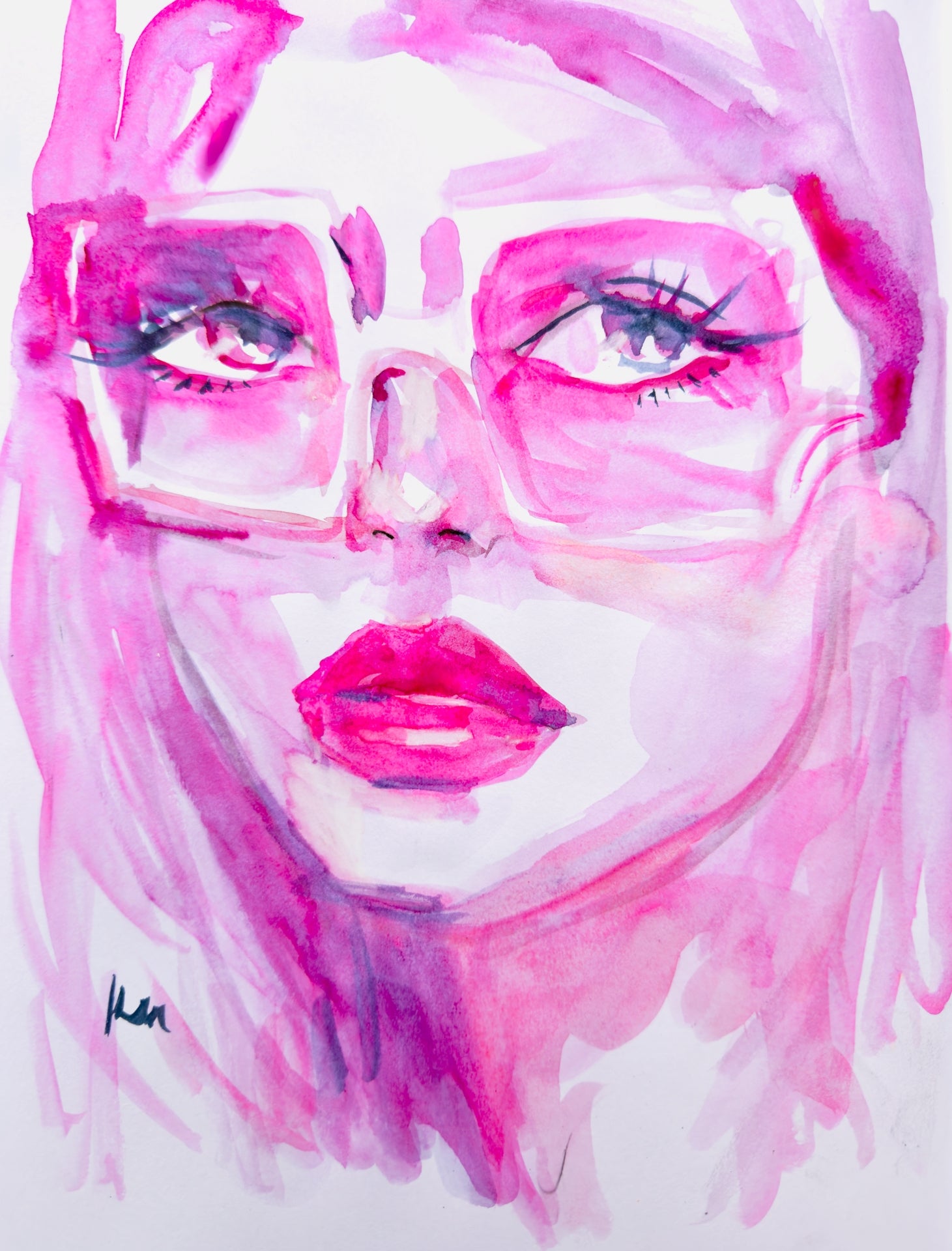 Hot Pink Gloss Print