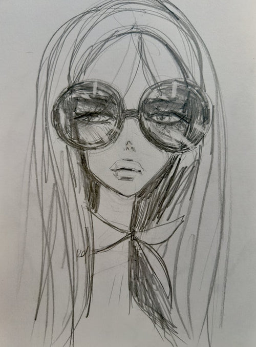 Pencil Glam Print