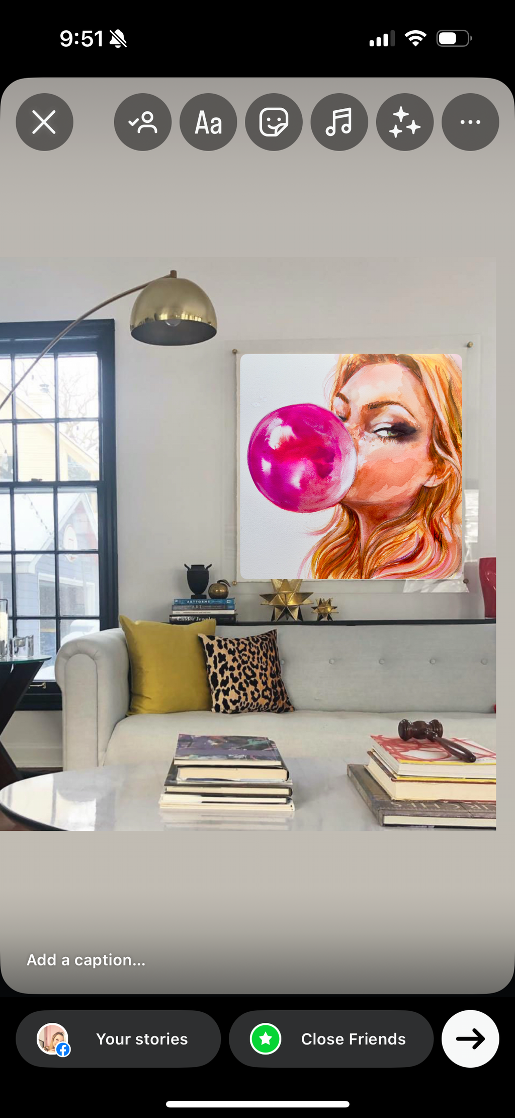 Kate Moss Bubble Print