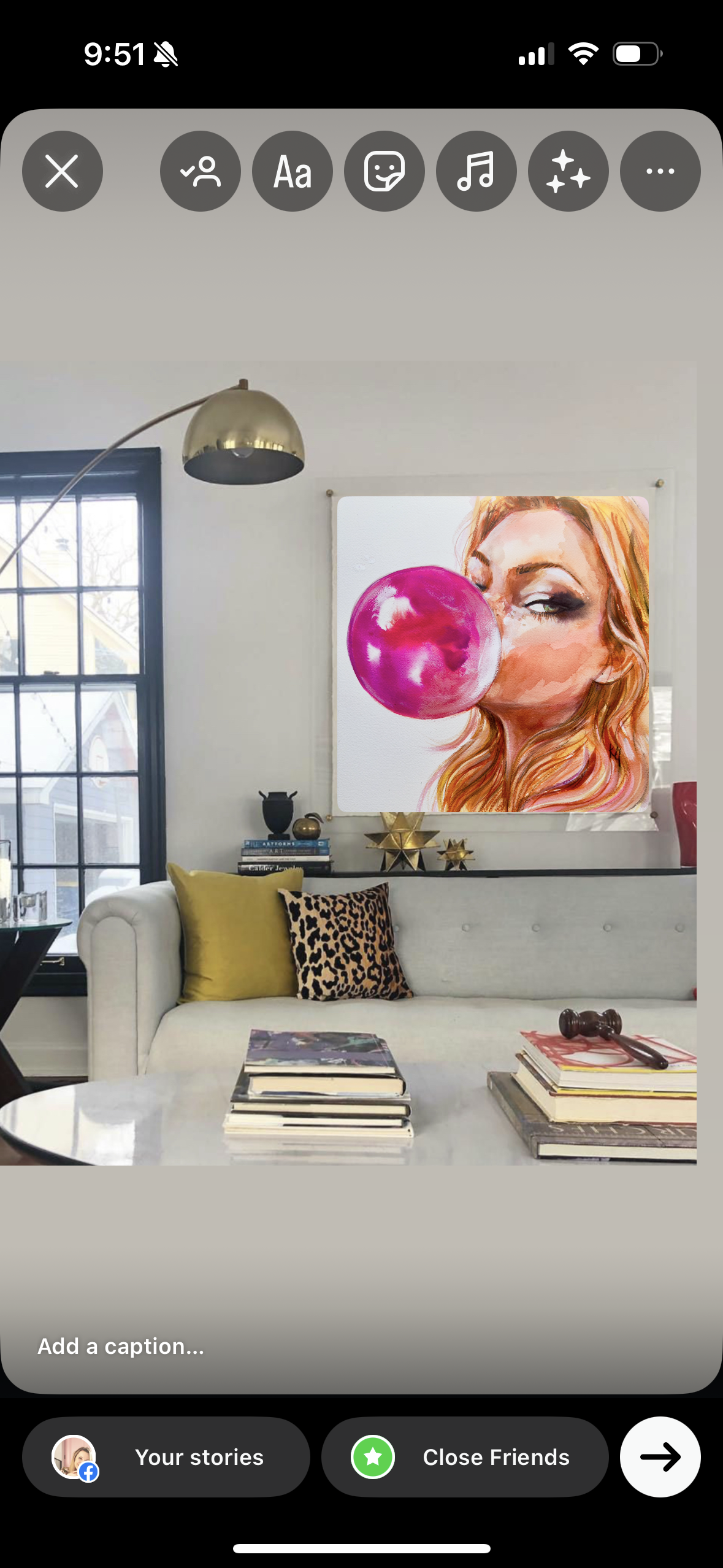 Kate Moss Bubble Print