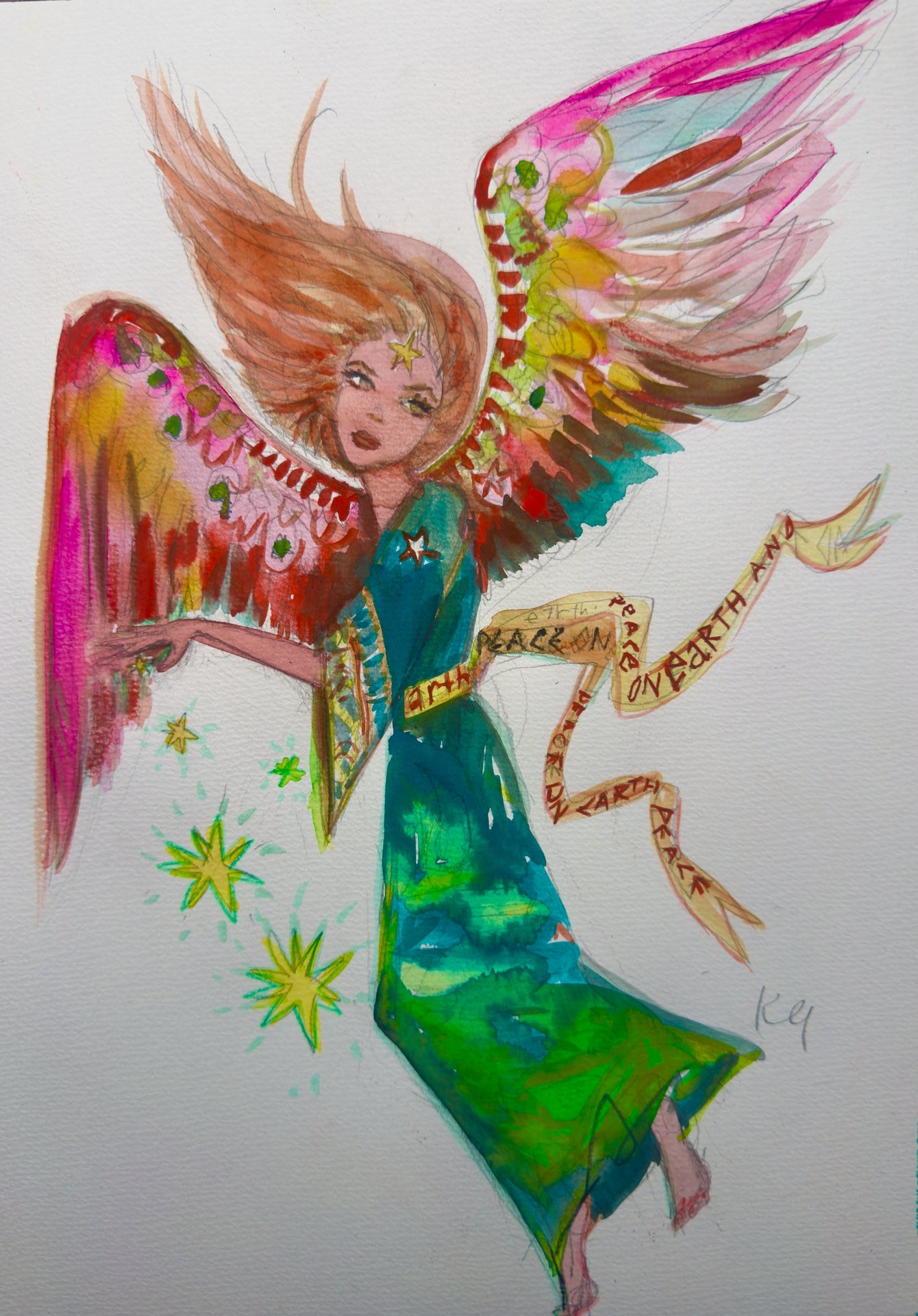 Leaping Angel Print