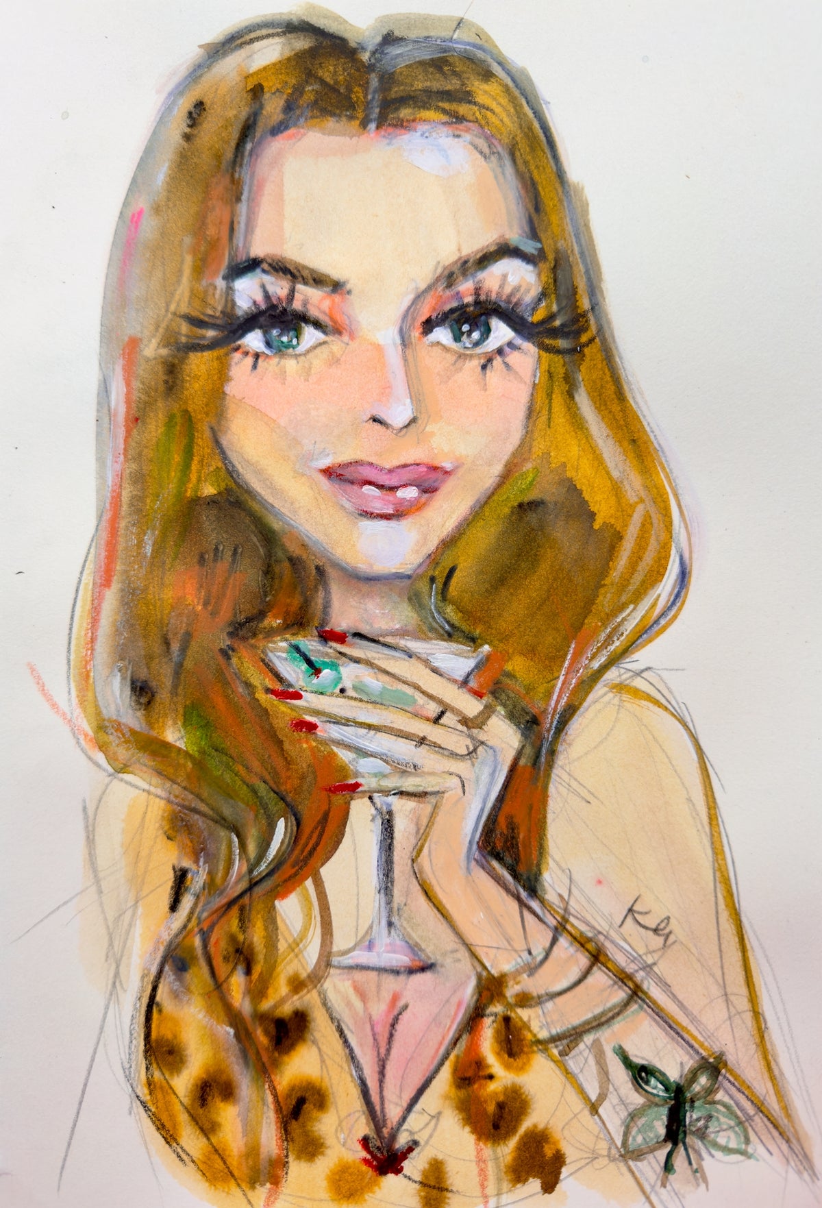 Martini Leopard Print