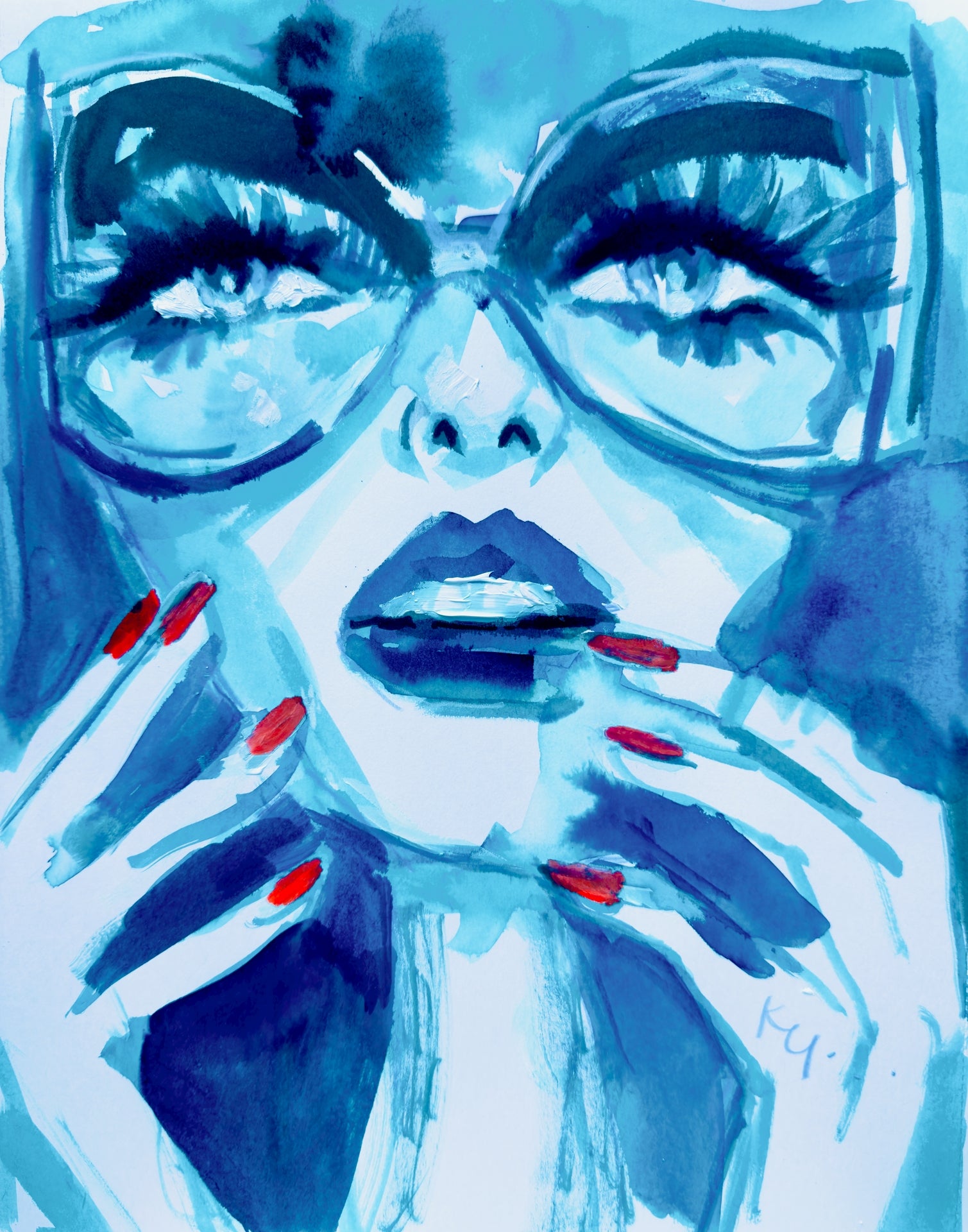 Blue Suspense Print