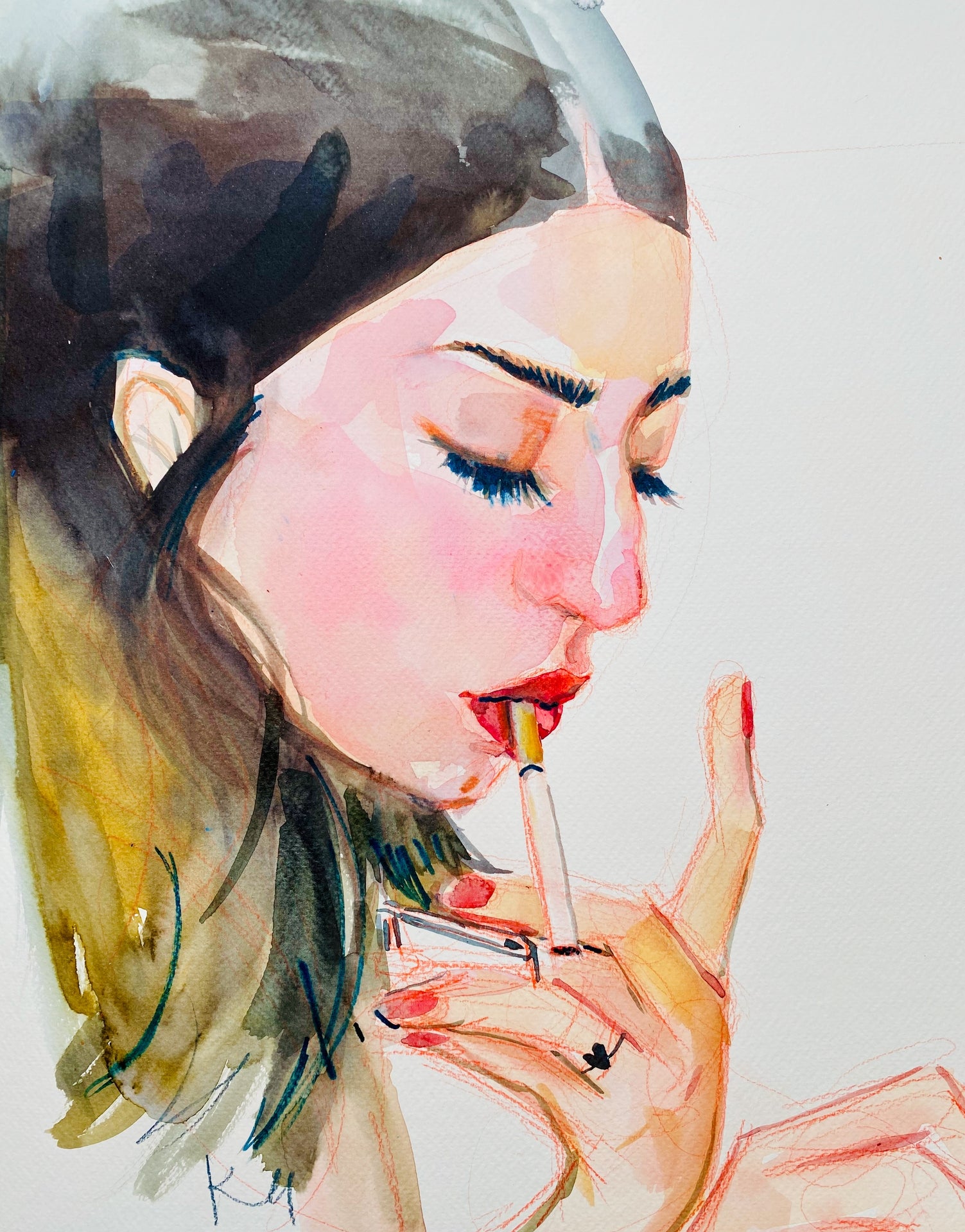 Sofia Coppola Smoking Print