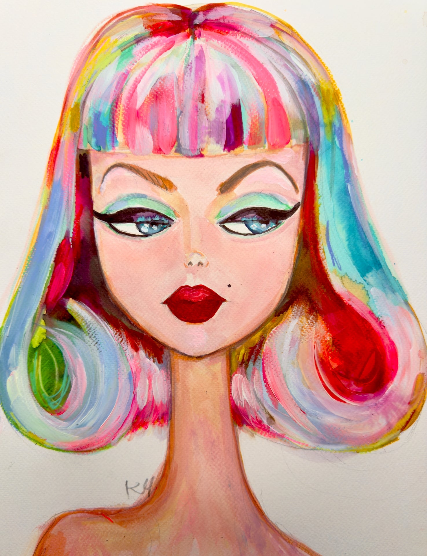 Fall Rainbow Barbie Print