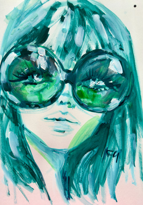 Emerald Glasses Print