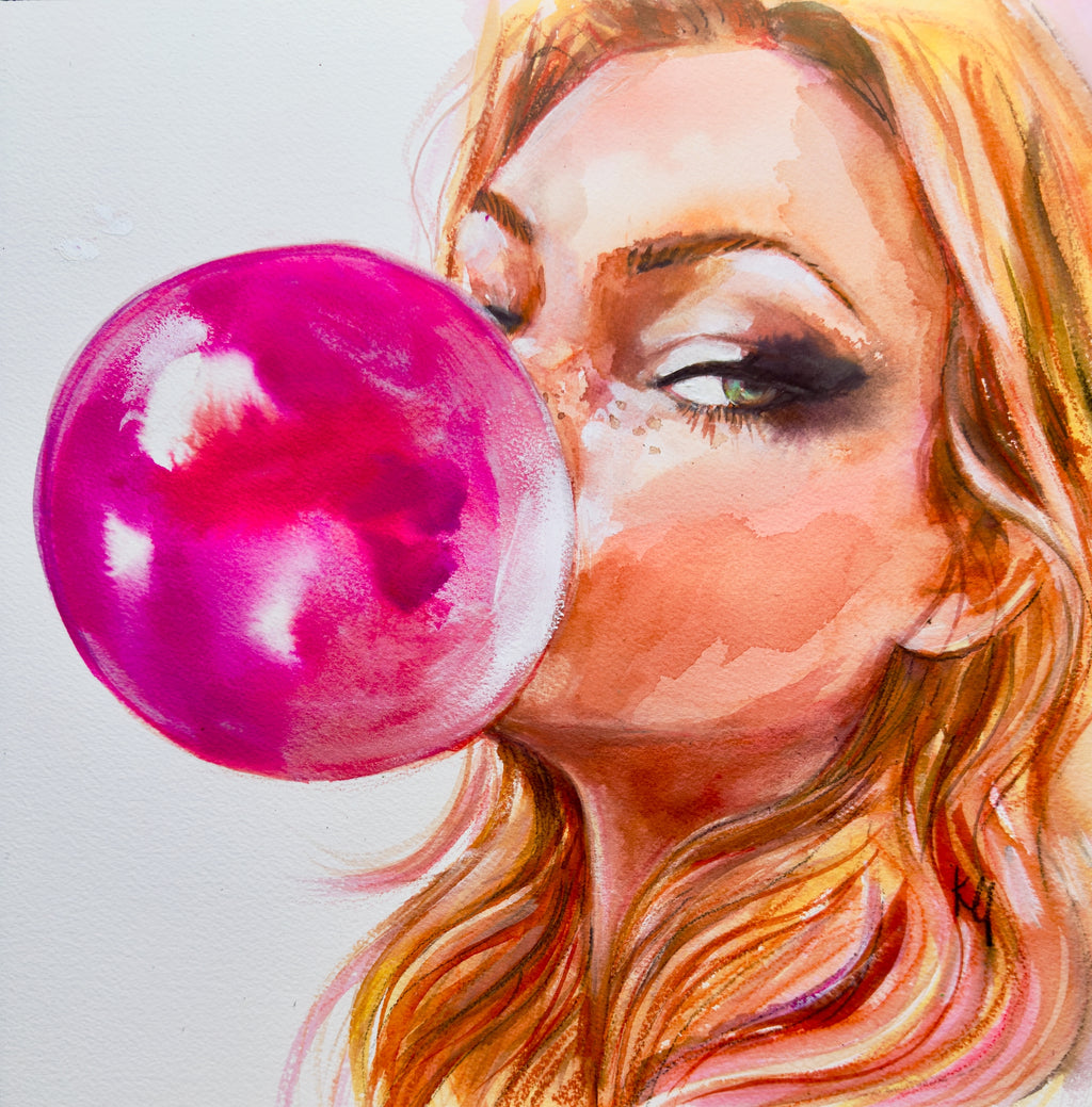 Kate Moss Bubble Print