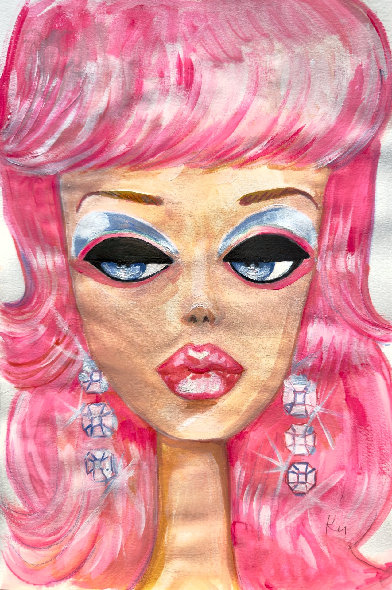 Pink Sparkle Barbie Print