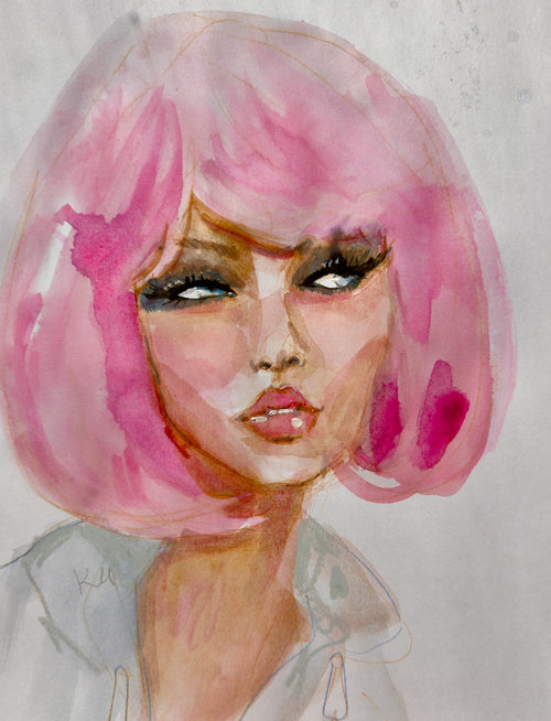 Megan Fox Wig Print
