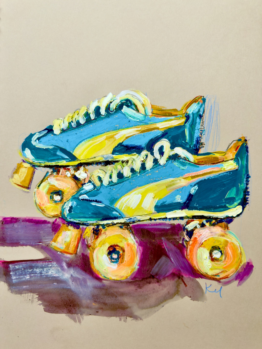 Puma Rollerskates Blue Print