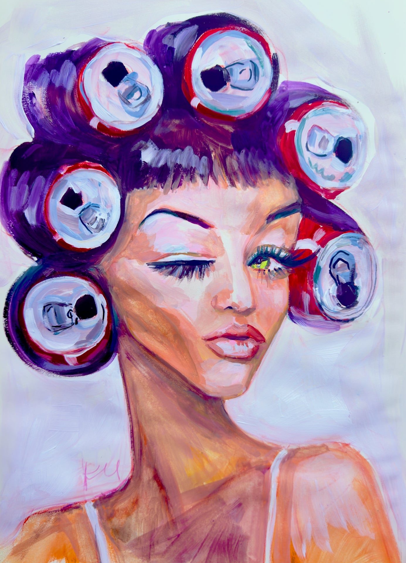 Coke Rollers Wink Print