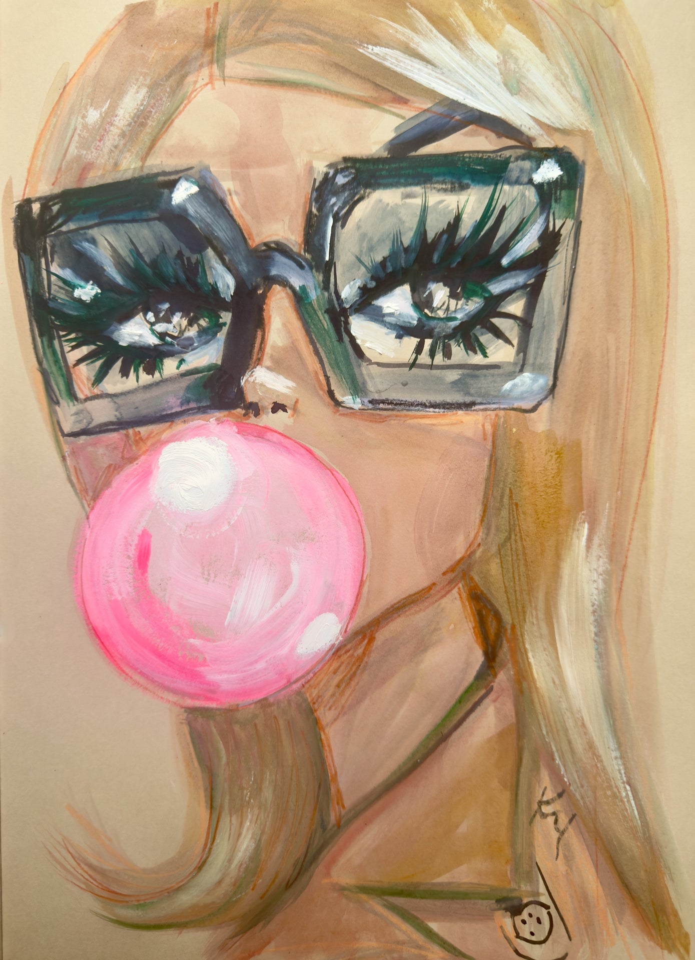 Bubblegum Ash Blonde Print