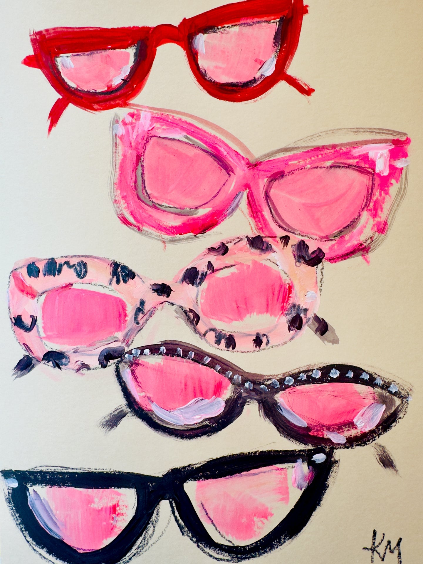 Pink Sunglasses Print