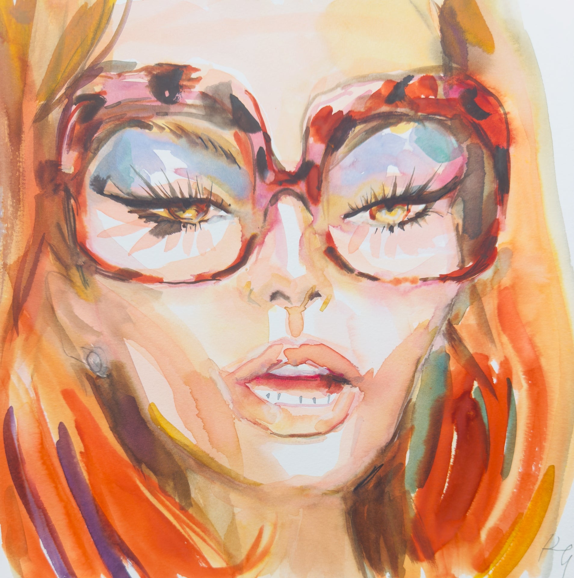 Sophia Glasses Print